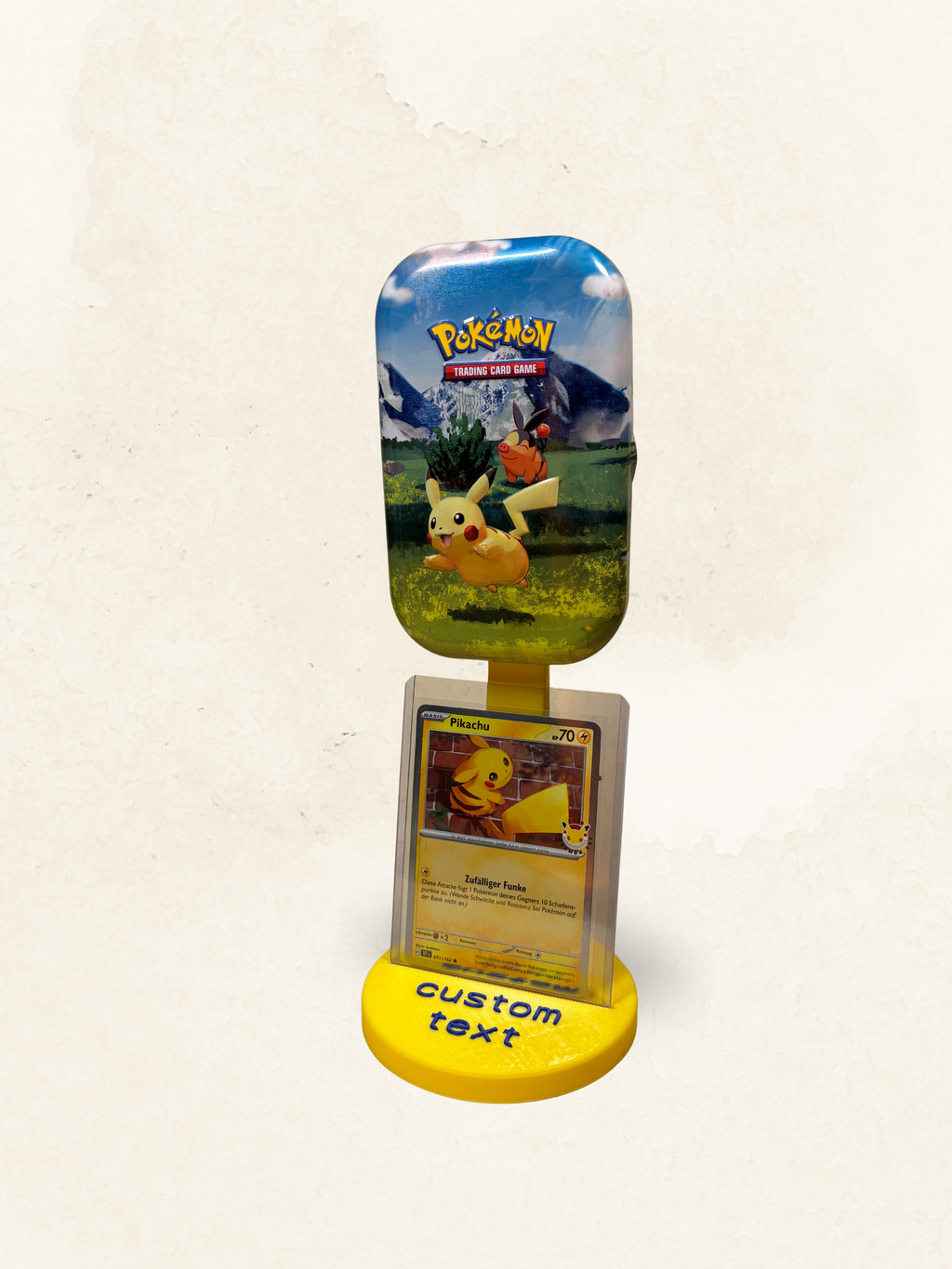 TCG Kartenständer mit Tin-Box-Deckel Halter – Display für TCG-Sammelkarten