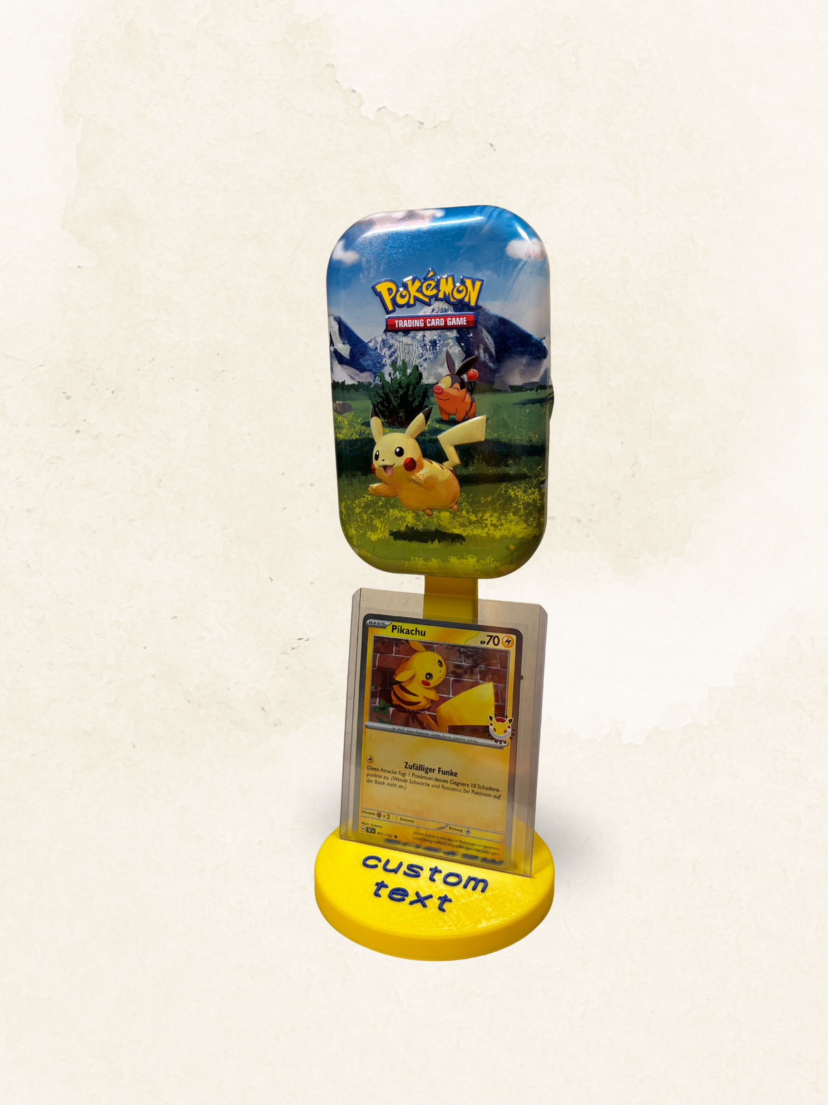 TCG Kartenständer mit Tin-Box-Deckel Halter – Display für TCG-Sammelkarten