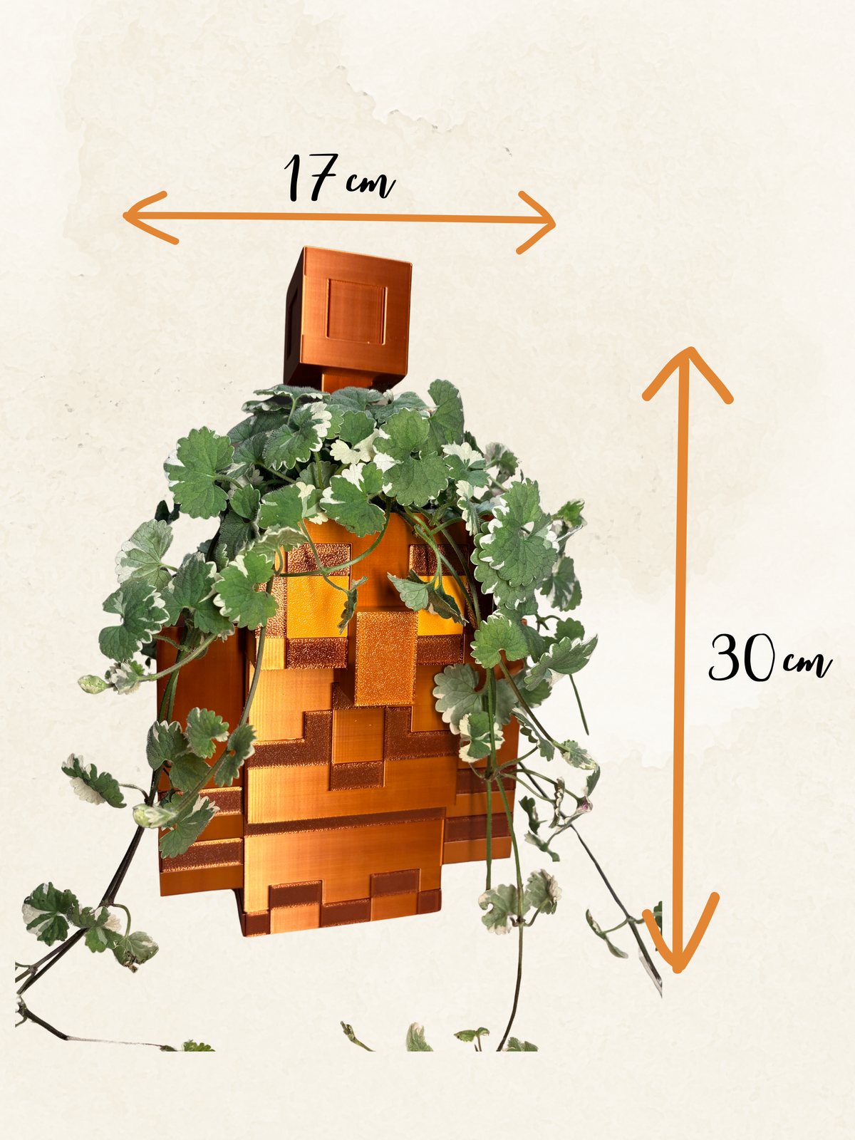 Kupfer Golem Blumentopf - Minecraft inspiriert