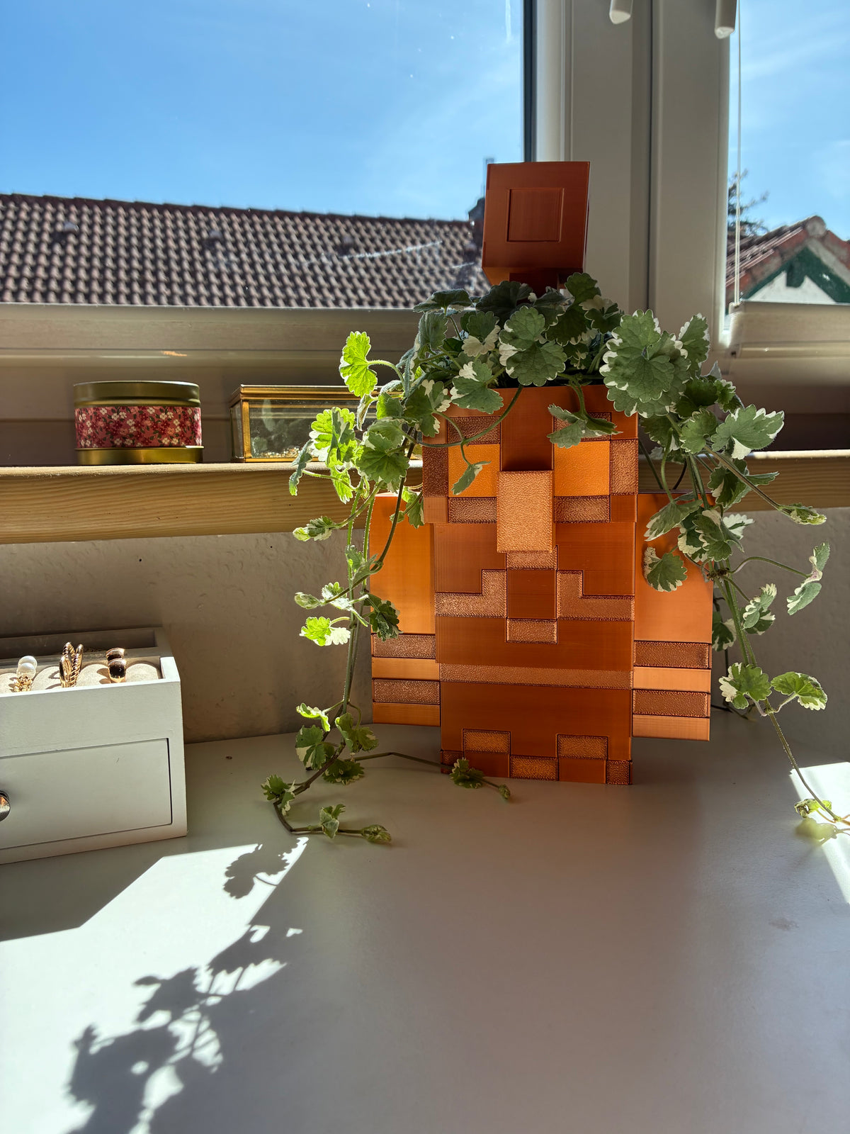 Kupfer Golem Blumentopf - Minecraft inspiriert